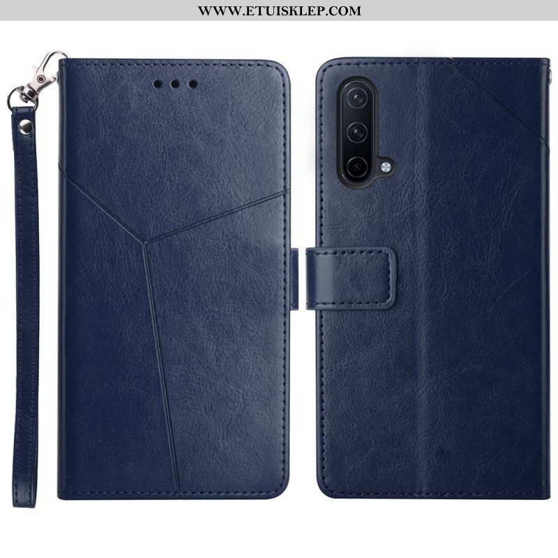 Etui Folio do OnePlus Nord CE 5G Stylowa Skórzana Konstrukcja Geo Y